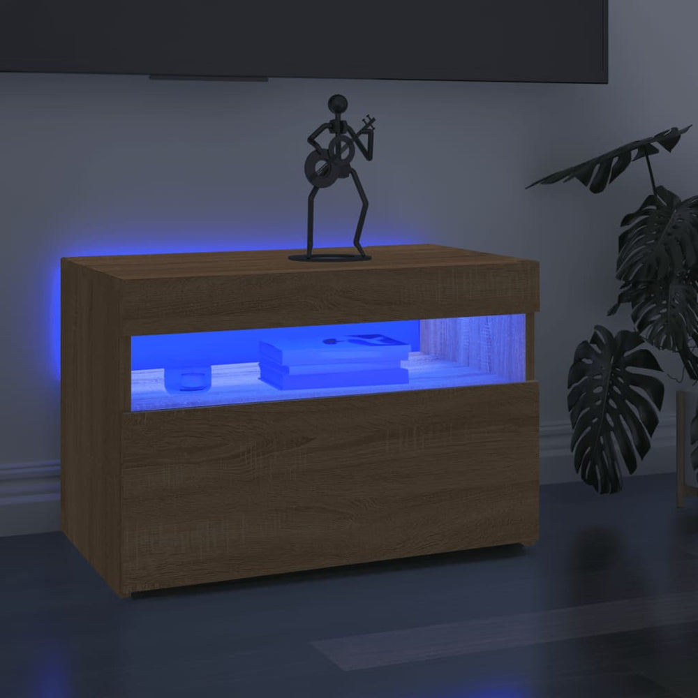 Tv-meubel met LED-verlichting 60x35x40 cm sonoma eikenkleurig MeubelReus