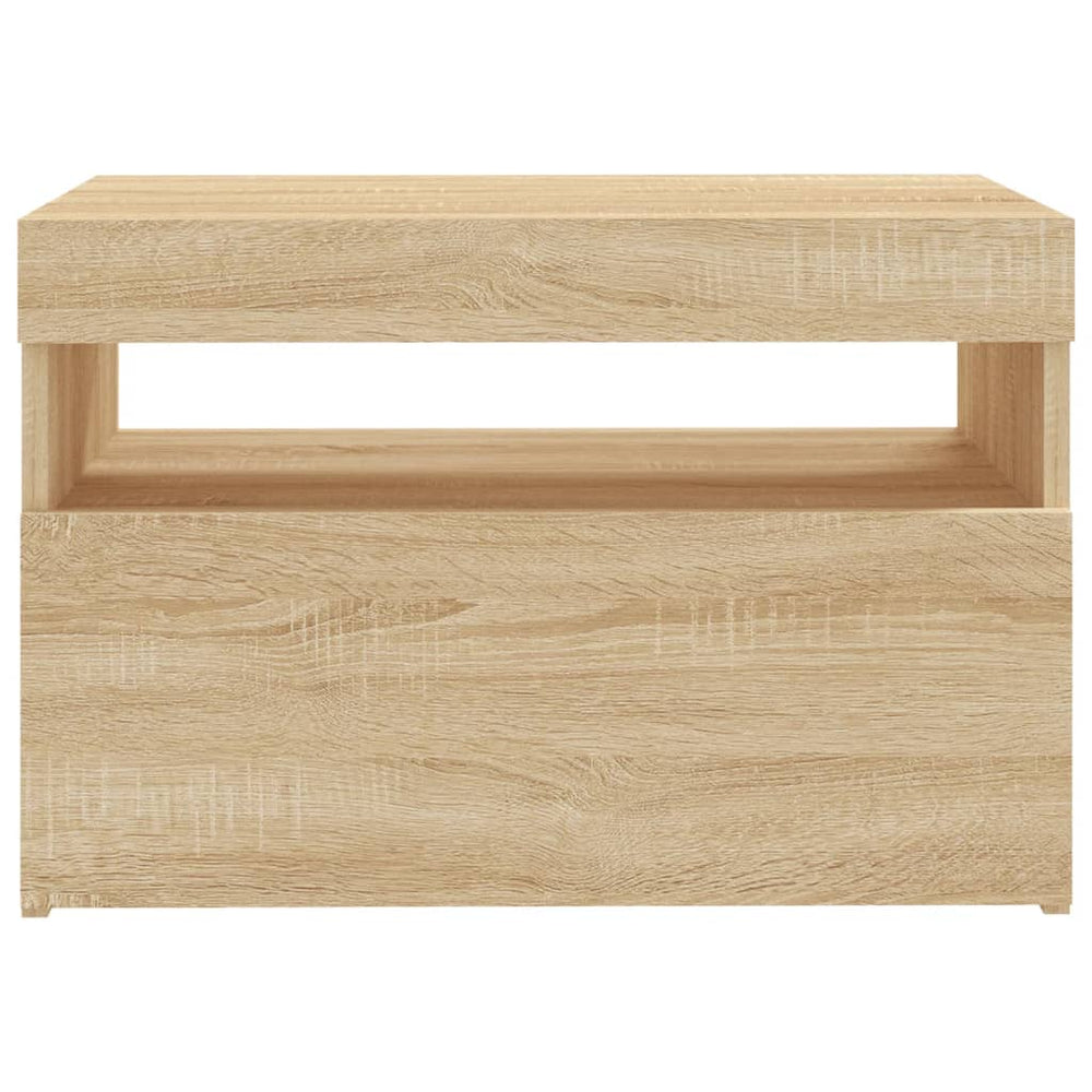 Tv-meubelen 2 st LED-verlichting 60x35x40 cm sonoma eikenkleur MeubelReus