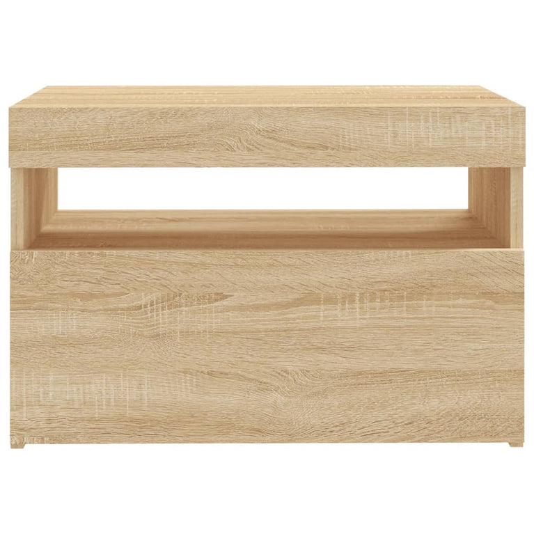 Tv-meubelen 2 st LED-verlichting 60x35x40 cm sonoma eikenkleur MeubelReus