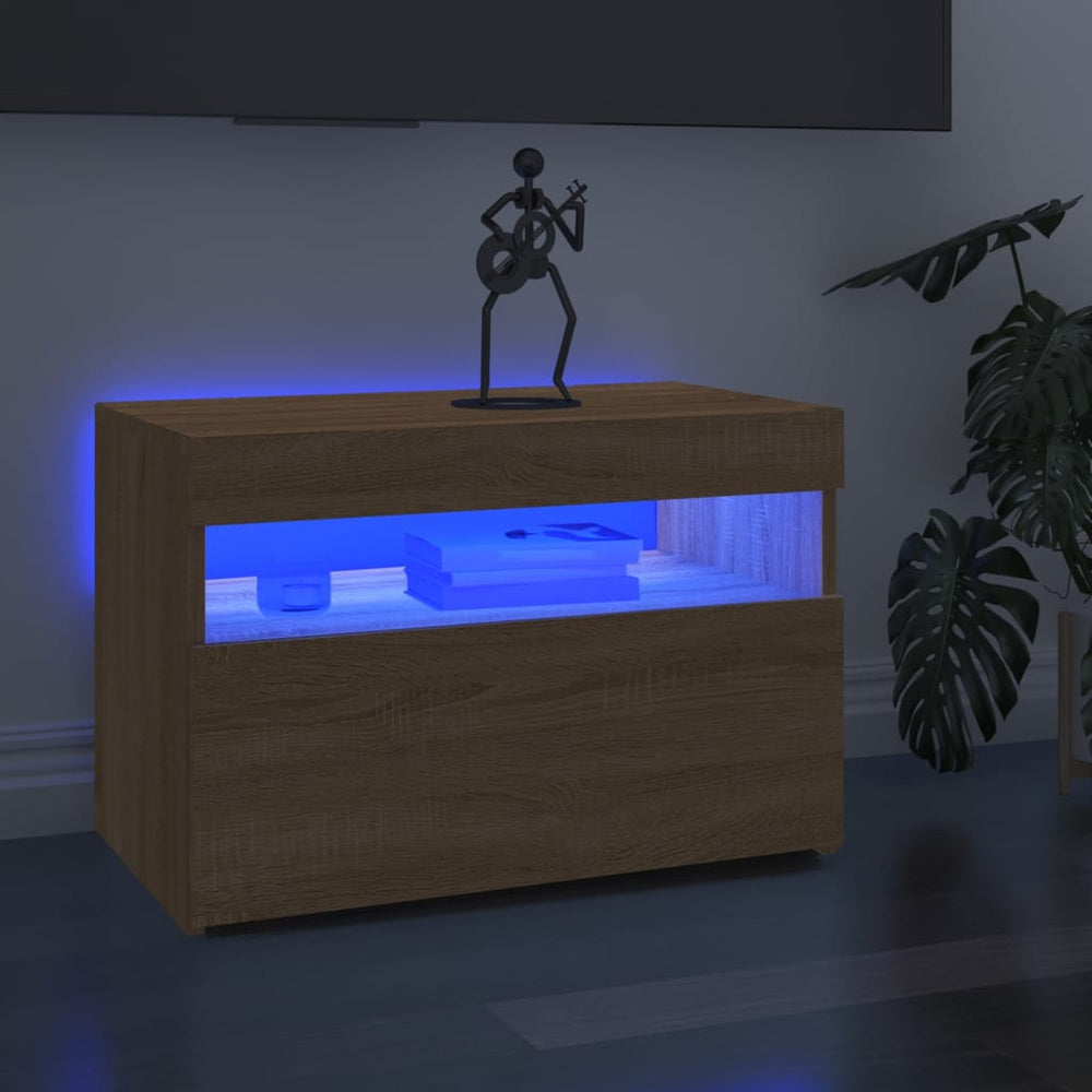 Tv-meubelen 2 st LED-verlichting 60x35x40 cm sonoma eikenkleur MeubelReus