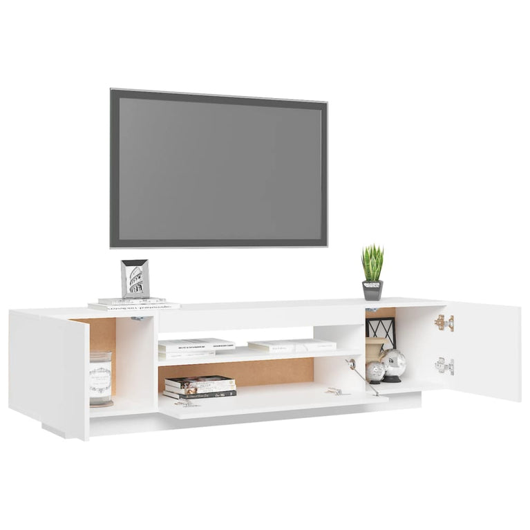 Tv-meubel met LED-verlichting 160x35x40 cm wit MeubelReus