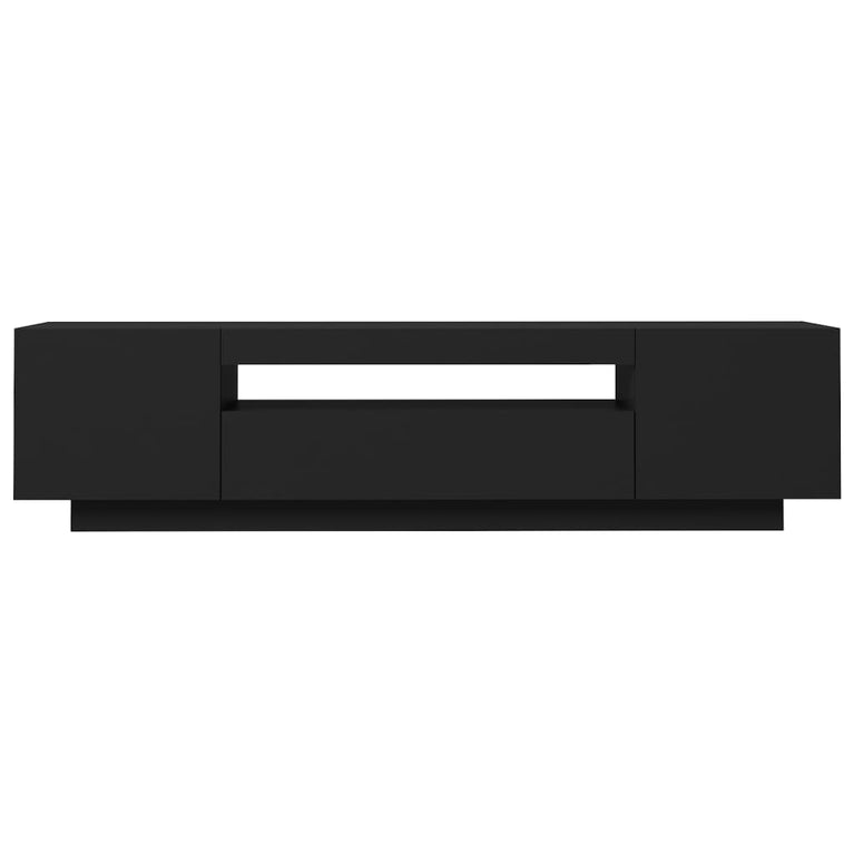 Tv-meubel met LED-verlichting 160x35x40 cm zwart MeubelReus
