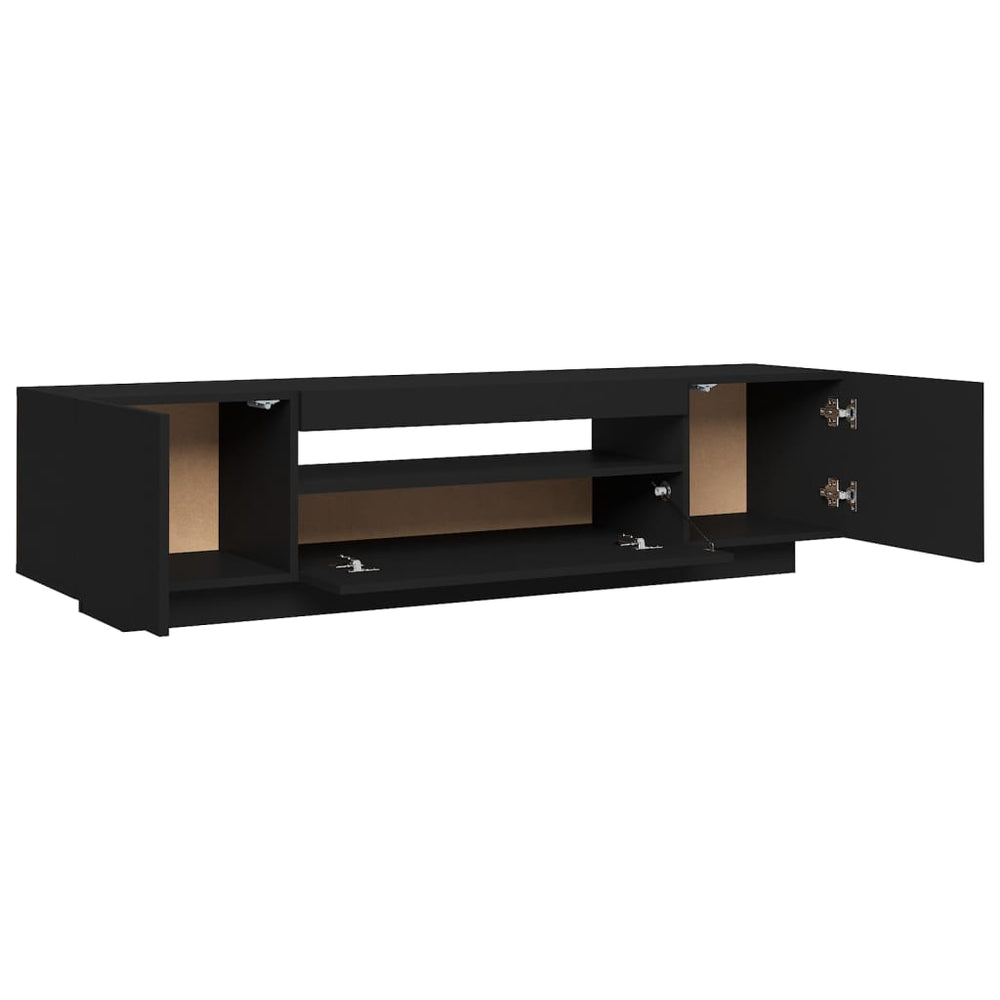 Tv-meubel met LED-verlichting 160x35x40 cm zwart MeubelReus