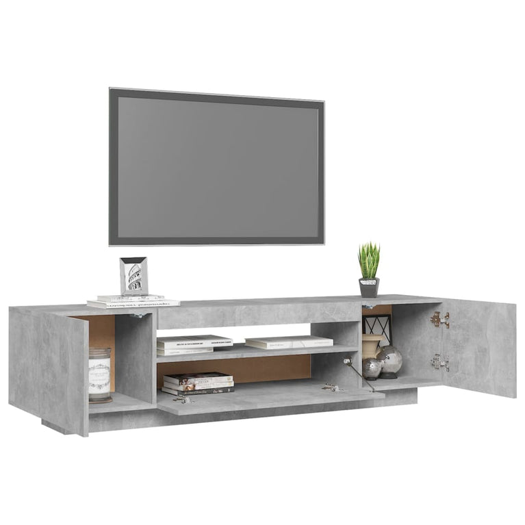 Tv-meubel met LED-verlichting 160x35x40 cm betongrijs MeubelReus