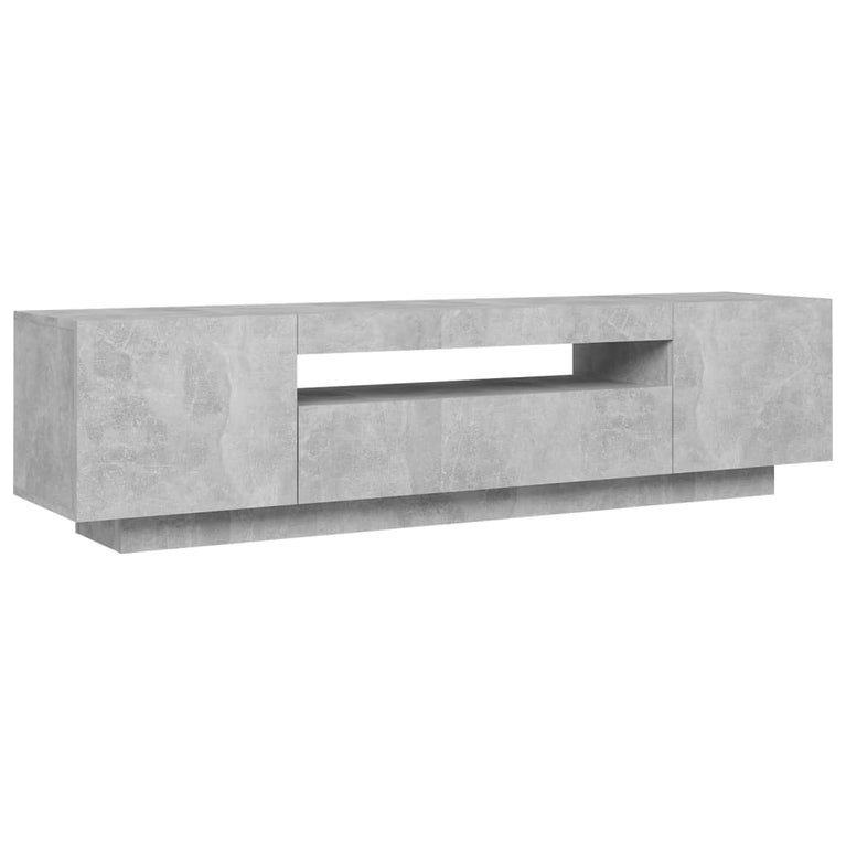Tv-meubel met LED-verlichting 160x35x40 cm betongrijs MeubelReus