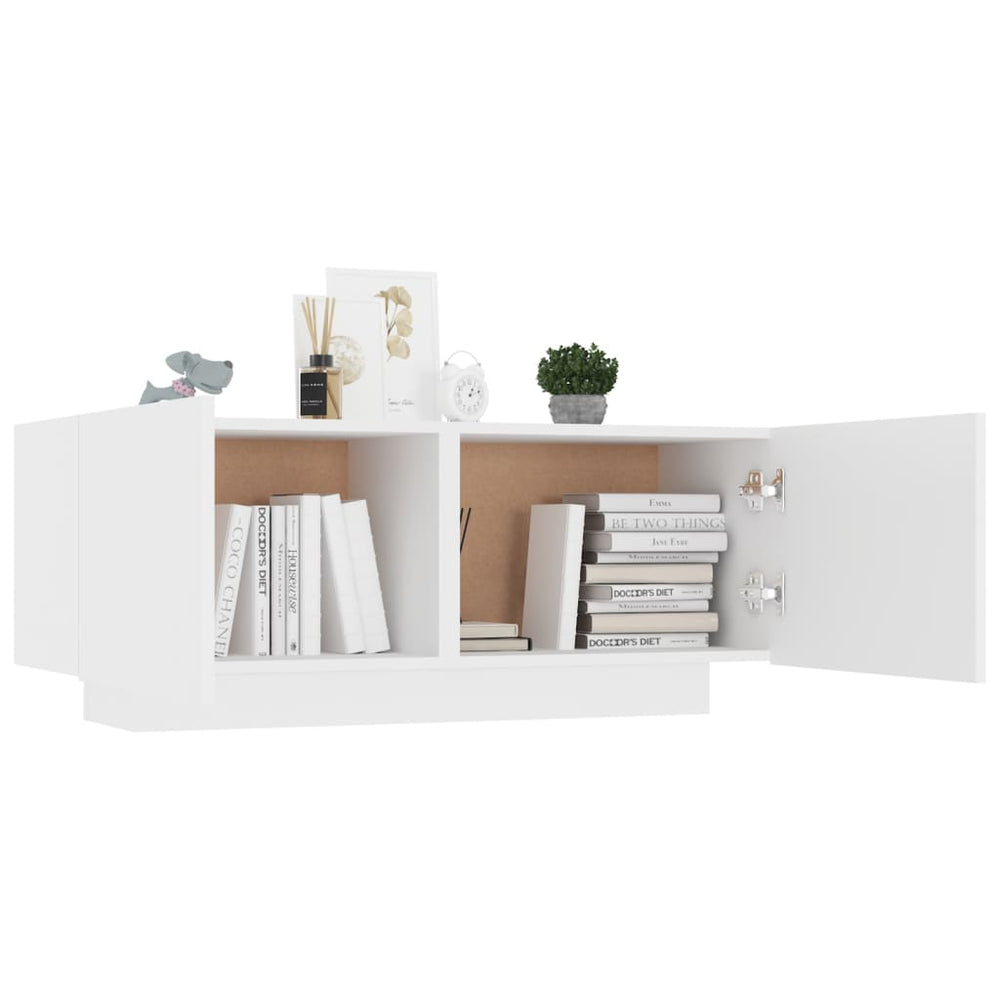 Tv-meubel 100x35x40 cm bewerkt hout wit MeubelReus
