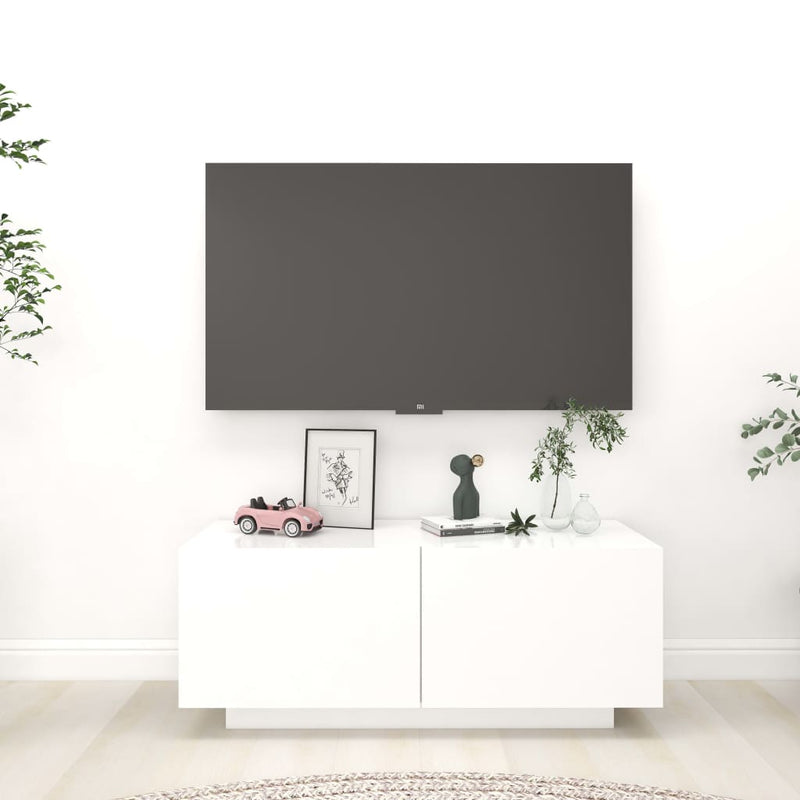 Tv-meubel 100x35x40 cm bewerkt hout wit MeubelReus