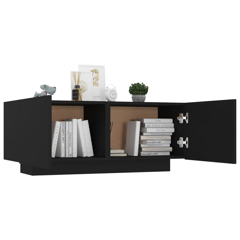 Tv-meubel 100x35x40 cm spaanplaat zwart MeubelReus