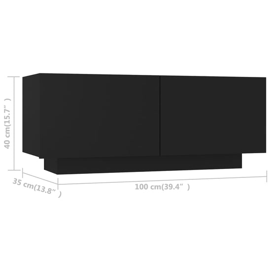 Tv-meubel 100x35x40 cm spaanplaat zwart MeubelReus