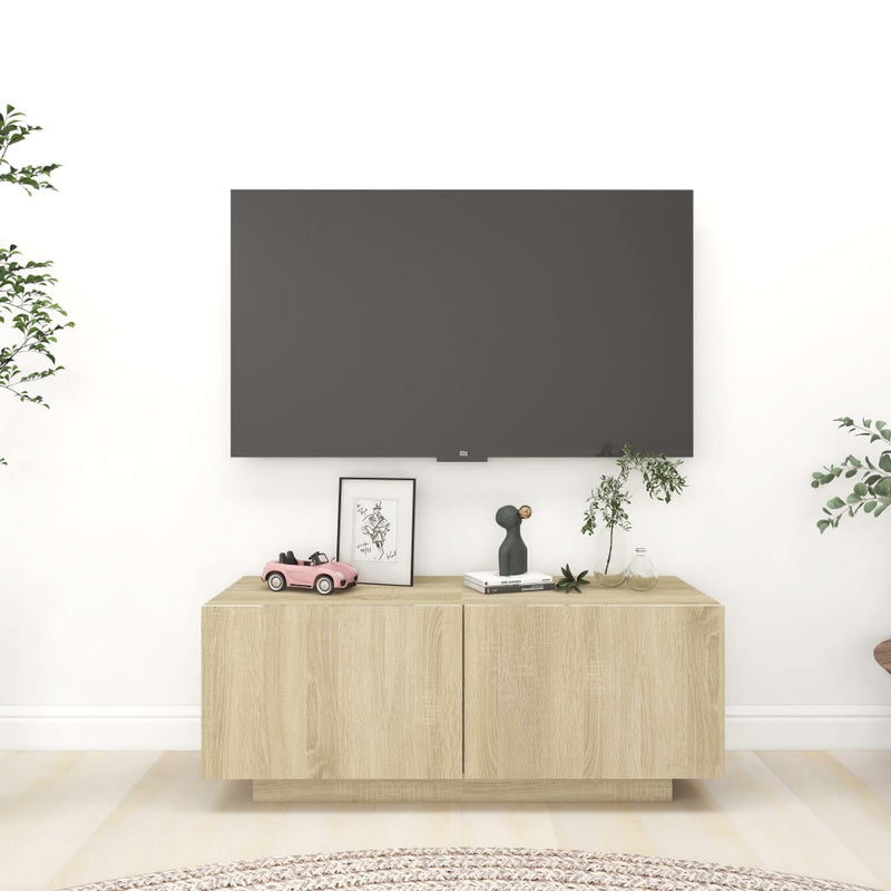 Tv-meubel 100x35x40 cm spaanplaat sonoma eikenkleurig MeubelReus