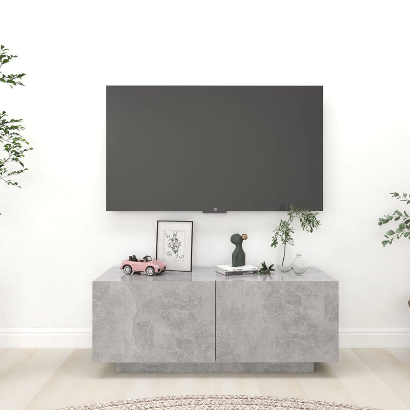 Tv-meubel 100x35x40 cm spaanplaat betongrijs MeubelReus