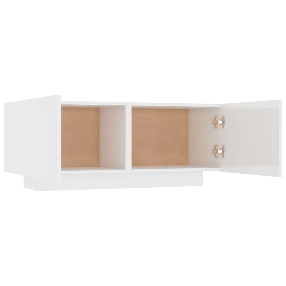 Tv-meubel 100x35x40 cm spaanplaat hoogglans wit MeubelReus