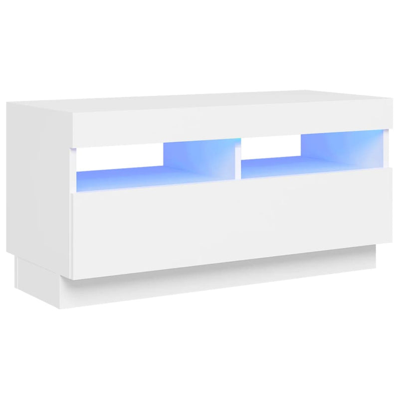 Tv-meubel met LED-verlichting 80x35x40 cm wit MeubelReus