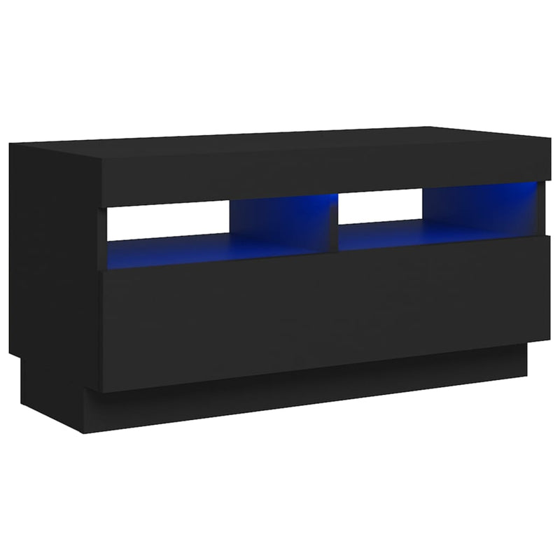 Tv-meubel met LED-verlichting 80x35x40 cm zwart MeubelReus