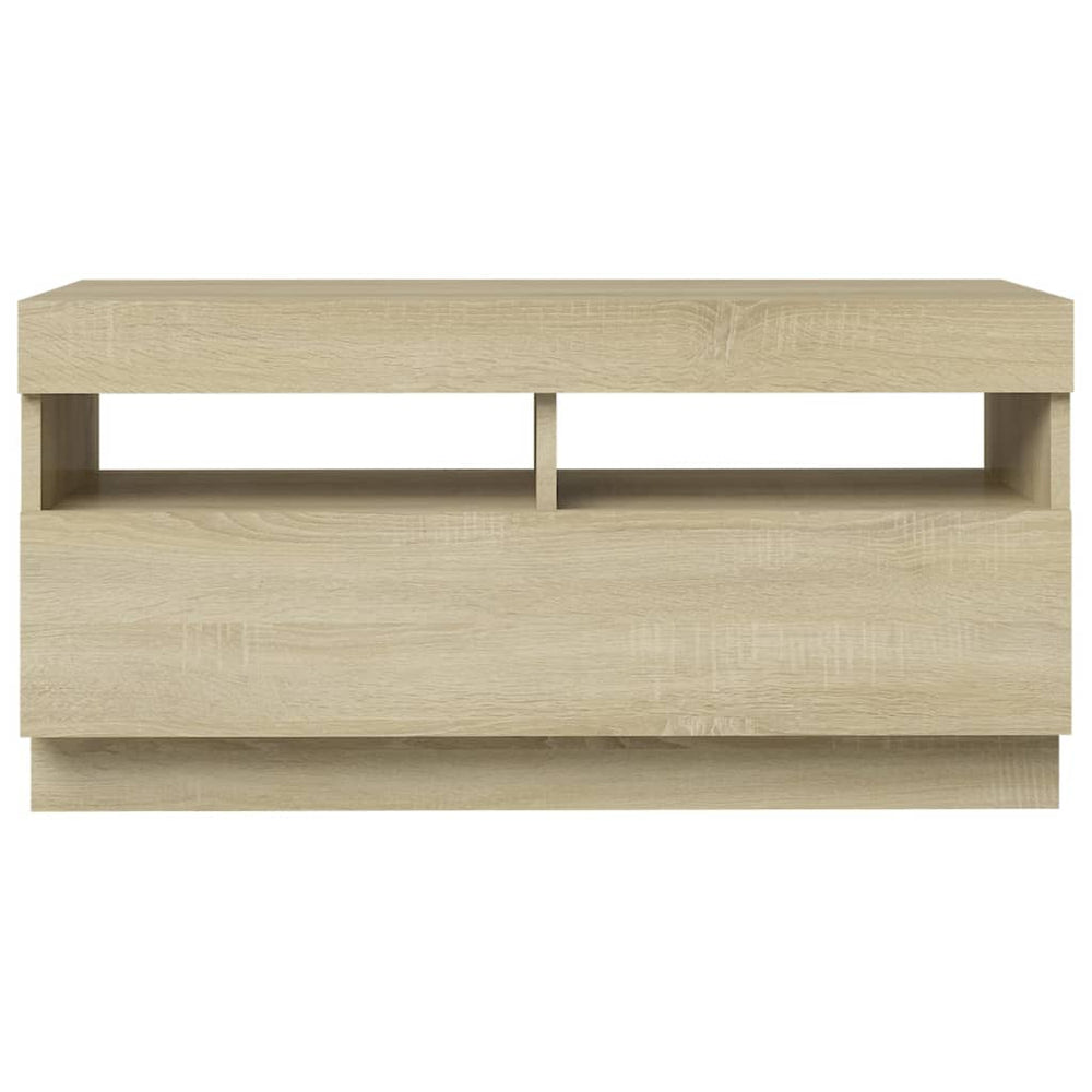 Tv-meubel met LED-verlichting 80x35x40 cm sonoma eikenkleurig MeubelReus