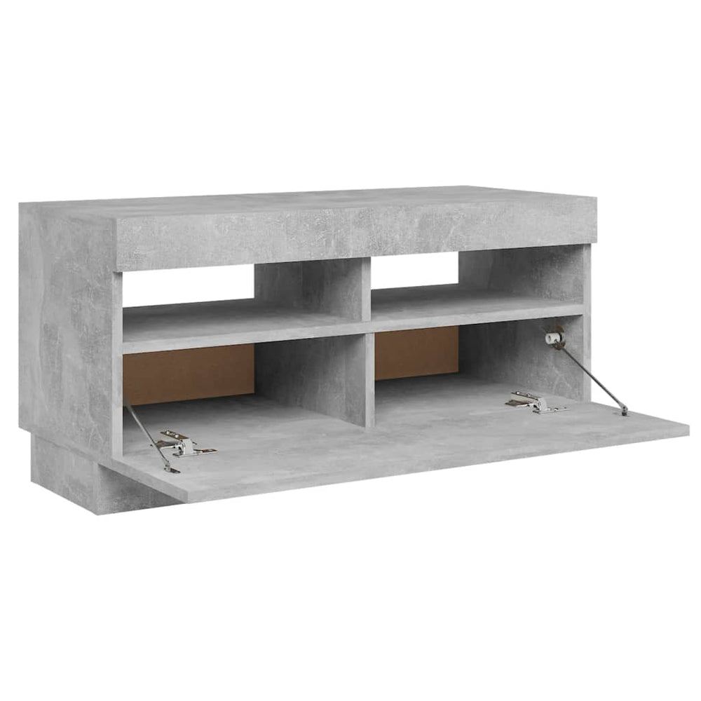 Tv-meubel met LED-verlichting 80x35x40 cm betongrijs MeubelReus