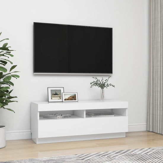 Tv-meubel met LED-verlichting 100x35x40 cm wit MeubelReus