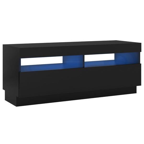 Tv-meubel met LED-verlichting 100x35x40 cm zwart MeubelReus