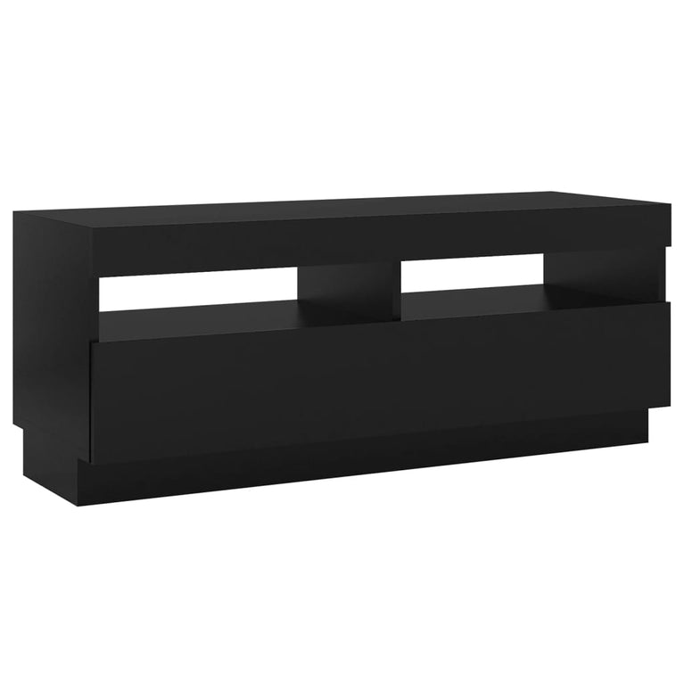 Tv-meubel met LED-verlichting 100x35x40 cm zwart MeubelReus