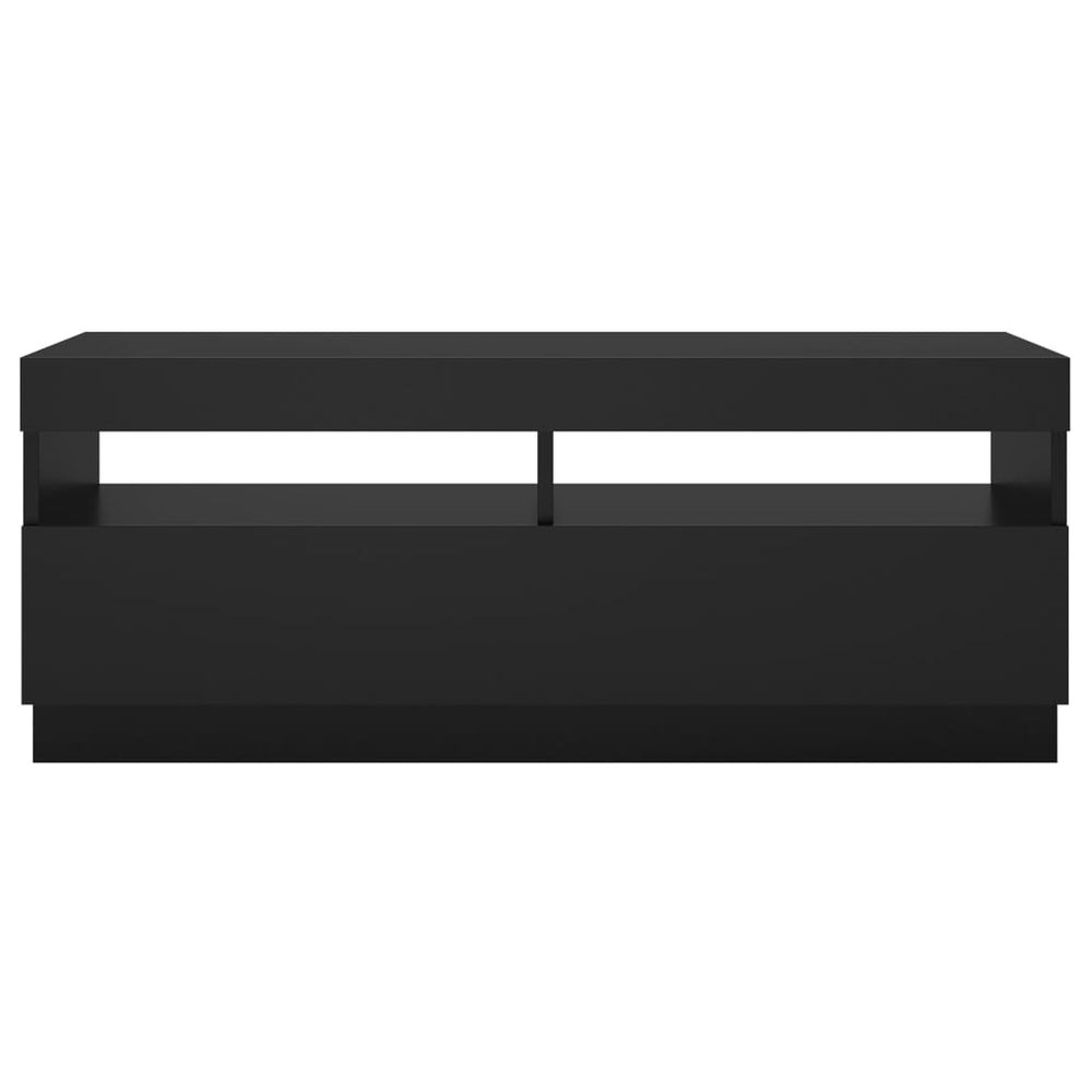 Tv-meubel met LED-verlichting 100x35x40 cm zwart MeubelReus