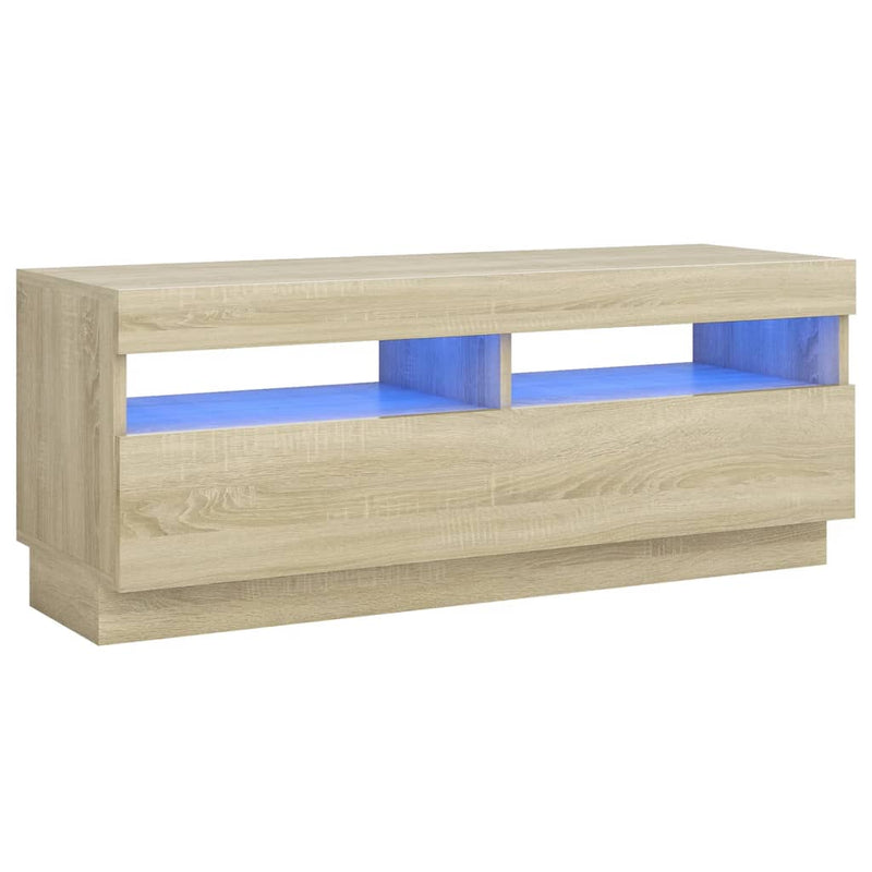 Tv-meubel met LED-verlichting 100x35x40 cm sonoma eikenkleurig MeubelReus