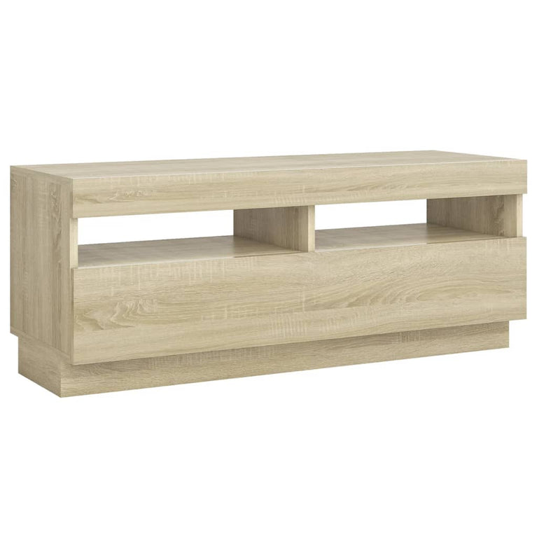 Tv-meubel met LED-verlichting 100x35x40 cm sonoma eikenkleurig MeubelReus