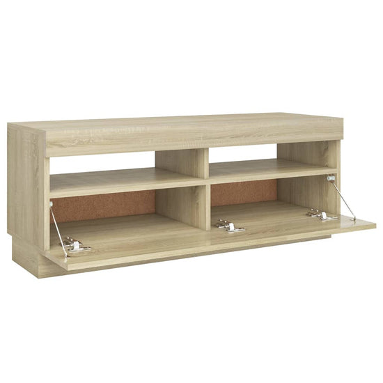 Tv-meubel met LED-verlichting 100x35x40 cm sonoma eikenkleurig MeubelReus
