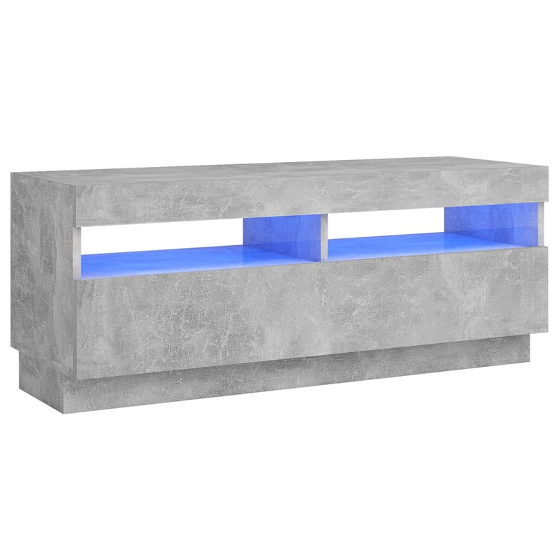 Tv-meubel met LED-verlichting 100x35x40 cm betongrijs MeubelReus