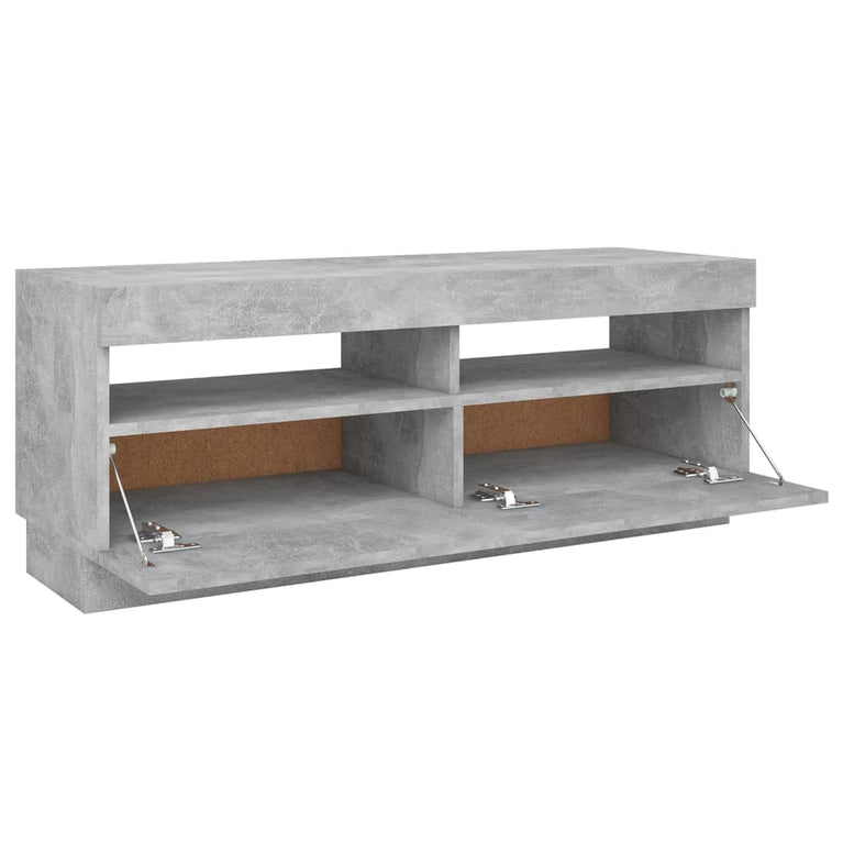 Tv-meubel met LED-verlichting 100x35x40 cm betongrijs MeubelReus