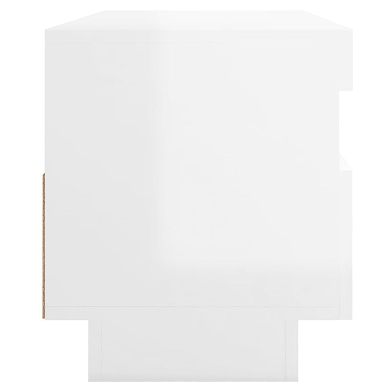 Tv-meubel met LED-verlichting 100x35x40 cm hoogglans wit MeubelReus
