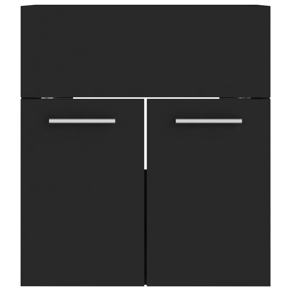 Wastafelkast 41x38,5x46 cm spaanplaat zwart MeubelReus