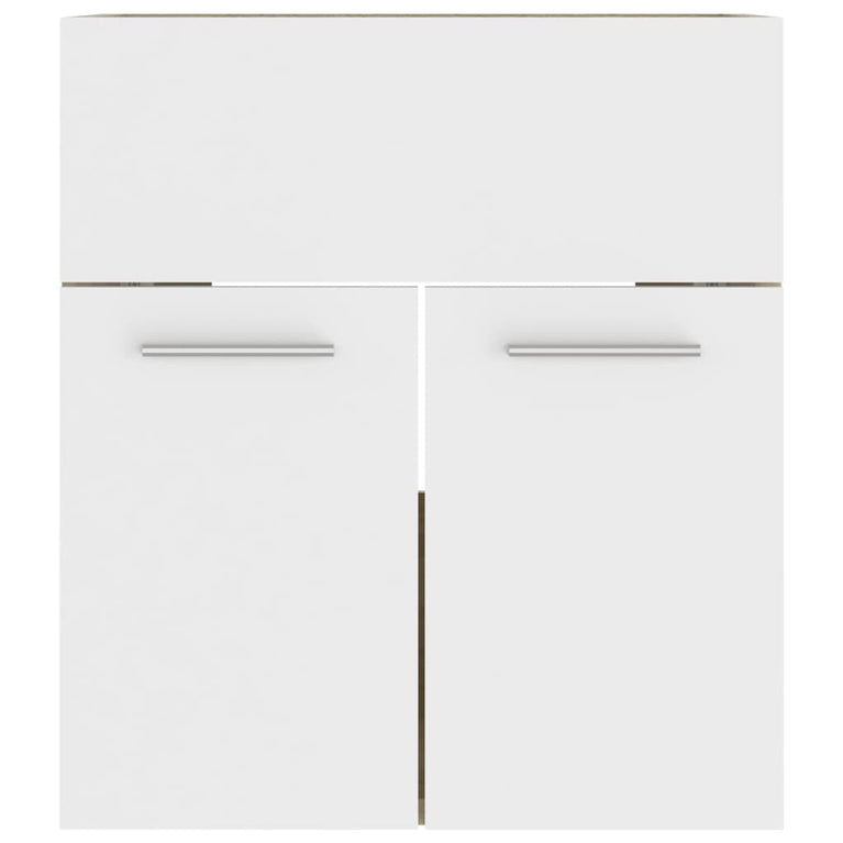 Wastafelkast 41x38,5x46 cm spaanplaat wit en sonoma eikenkleur MeubelReus