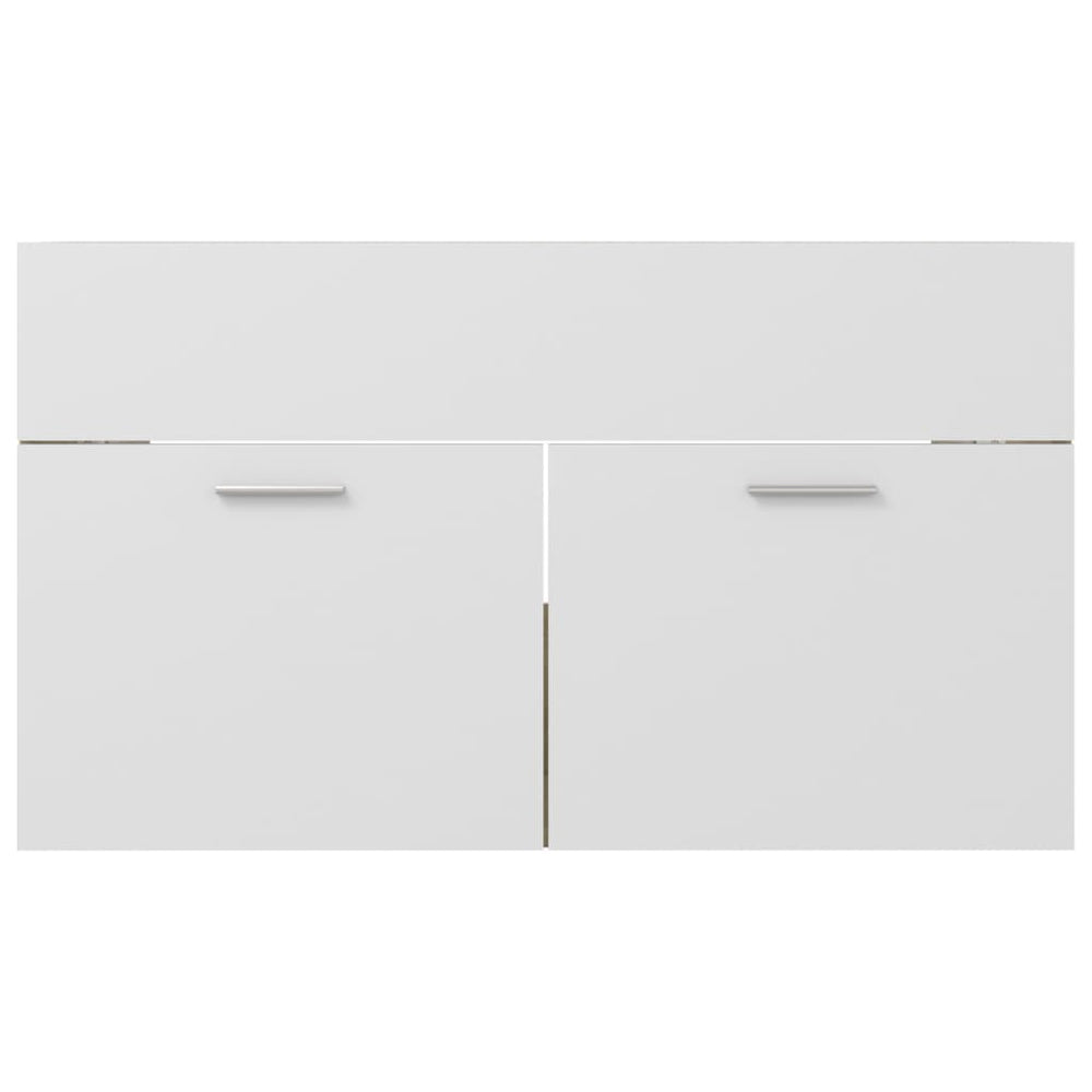 Wastafelkast 80x38,5x46 cm spaanplaat wit en sonoma eikenkleur MeubelReus