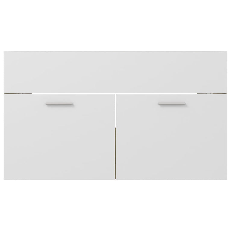 Wastafelkast 80x38,5x46 cm spaanplaat wit en sonoma eikenkleur MeubelReus