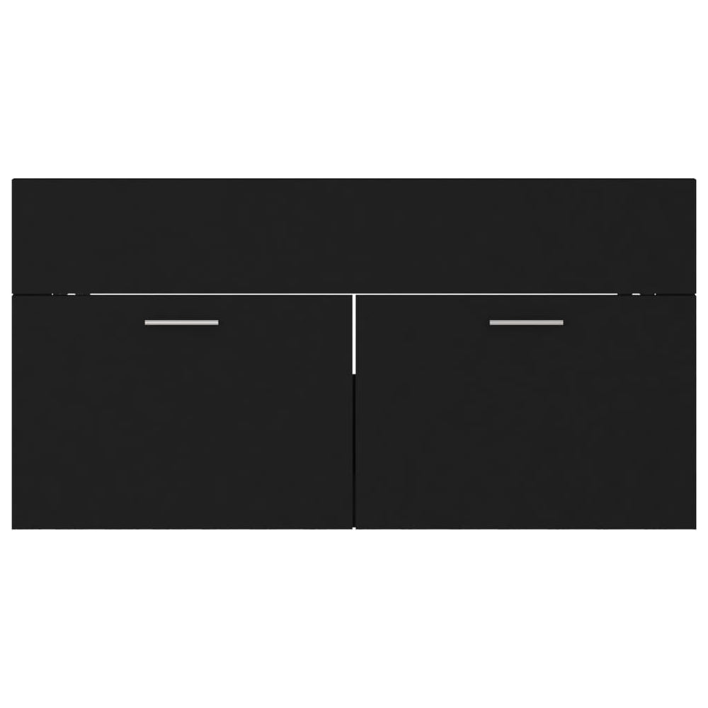 Wastafelkast 90x38,5x46 cm spaanplaat zwart MeubelReus