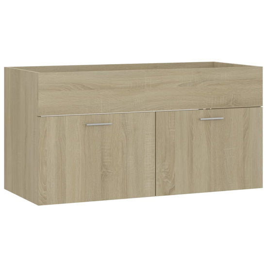Wastafelkast 90x38,5x46 cm spaanplaat sonoma eikenkleurig MeubelReus