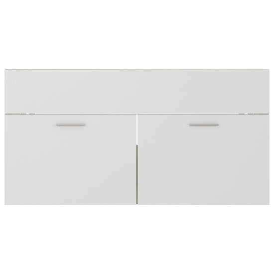 Wastafelkast 90x38,5x46 cm spaanplaat wit en sonoma eikenkleur MeubelReus