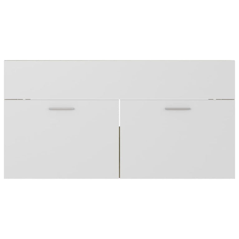 Wastafelkast 90x38,5x46 cm spaanplaat wit en sonoma eikenkleur MeubelReus