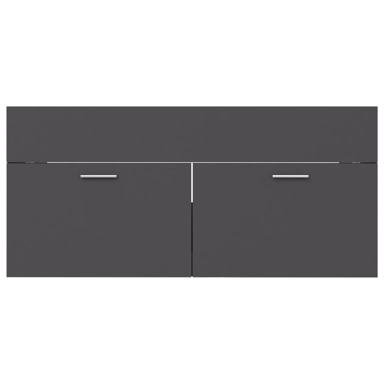 Wastafelkast 100x38,5x46 cm spaanplaat grijs MeubelReus