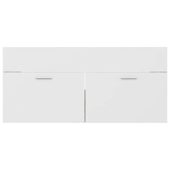 Wastafelkast 100x38,5x46 cm spaanplaat wit en sonoma eikenkleur MeubelReus