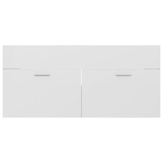 Wastafelkast 100x38,5x46 cm spaanplaat hoogglans wit MeubelReus