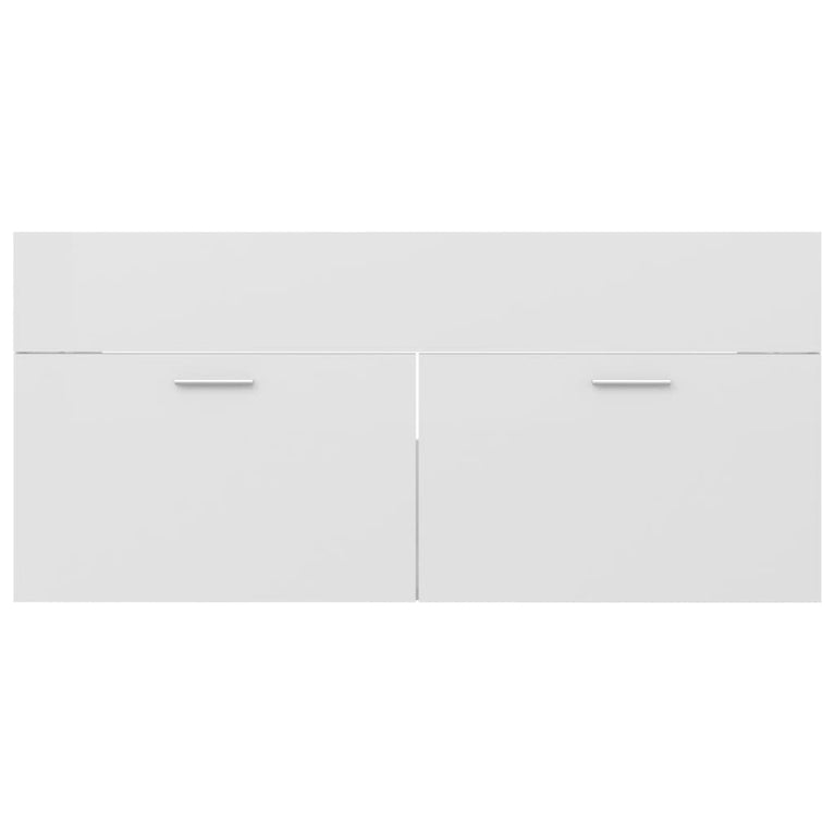 Wastafelkast 100x38,5x46 cm spaanplaat hoogglans wit MeubelReus