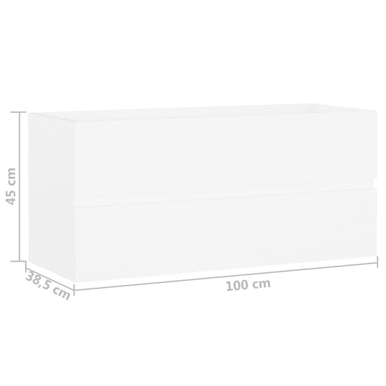 Wastafelkast 100x38,5x45 cm spaanplaat wit MeubelReus