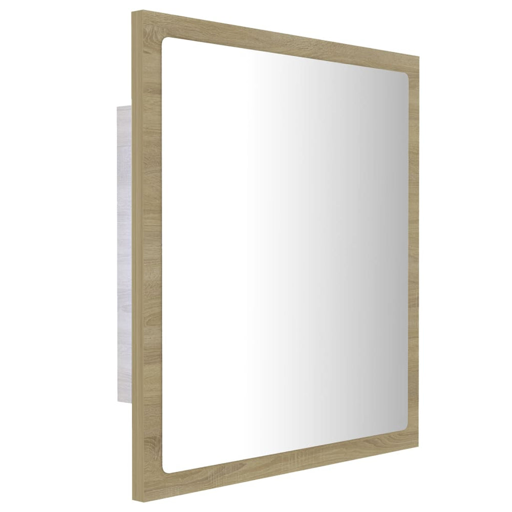 Badkamerspiegel LED 40x8,5x37 cm acryl sonoma eikenkleurig MeubelReus