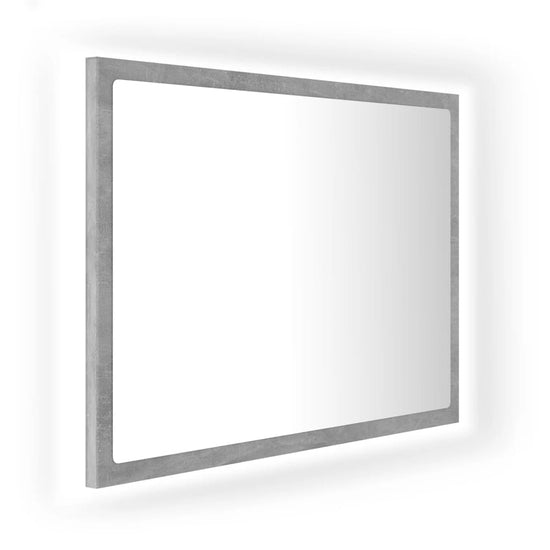 Badkamerspiegel LED 60x8,5x37 cm acryl betongrijs MeubelReus