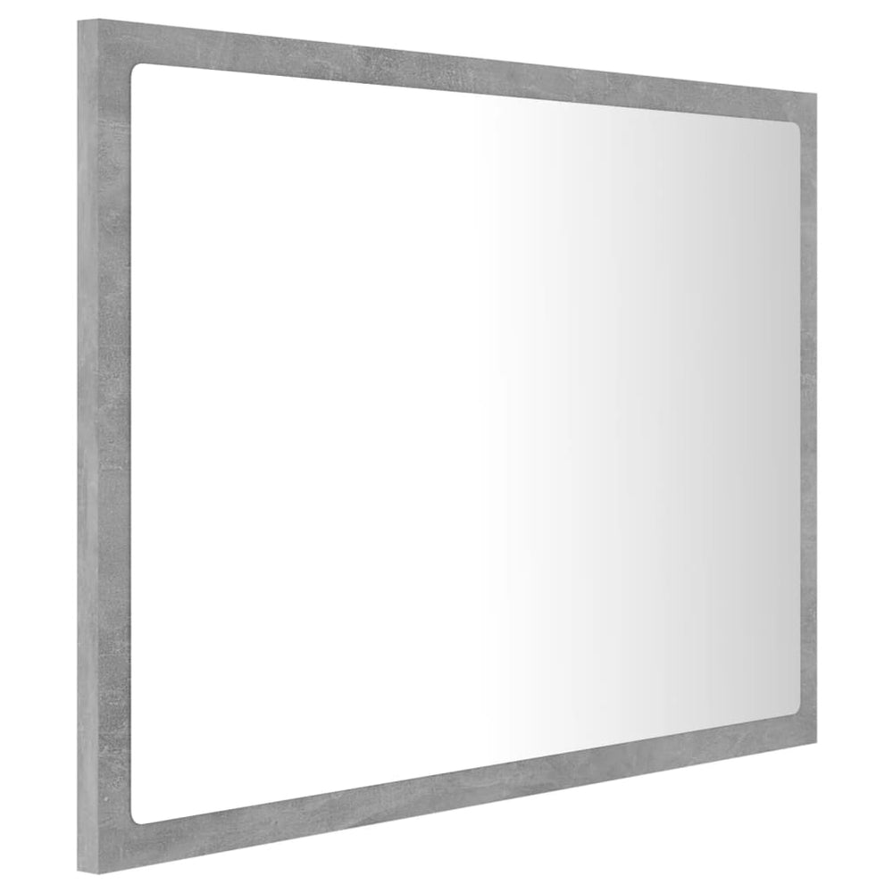 Badkamerspiegel LED 60x8,5x37 cm acryl betongrijs MeubelReus