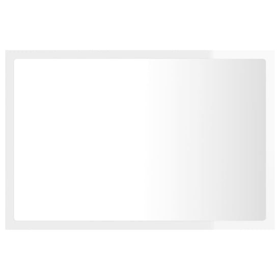 Badkamerspiegel LED 60x8,5x37 cm acryl hoogglans wit MeubelReus