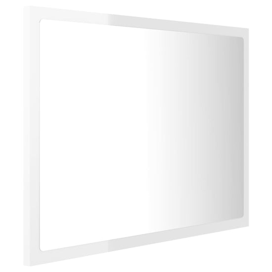 Badkamerspiegel LED 60x8,5x37 cm acryl hoogglans wit MeubelReus