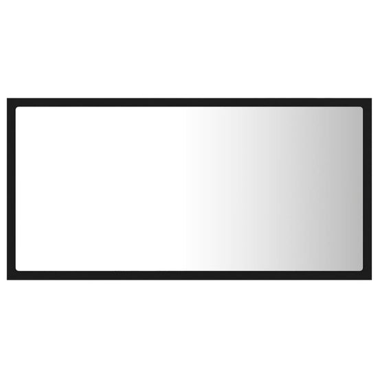 Badkamerspiegel LED 80x8,5x37 cm acryl zwart MeubelReus