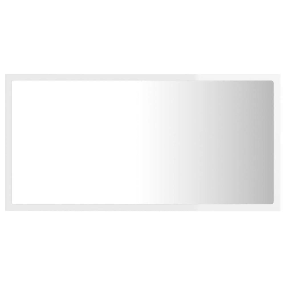 Badkamerspiegel LED 80x8,5x37 cm acryl hoogglans wit MeubelReus